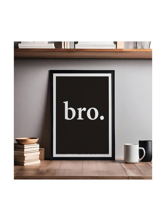 Quote Poster Bro Pst25172 30cm X 40cm Λευκό Ξύλ...