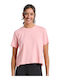 Women's Blouse Cotton Short Sleeve Pink