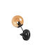 City Lux Modern Lamp Wall with Socket E27 Black