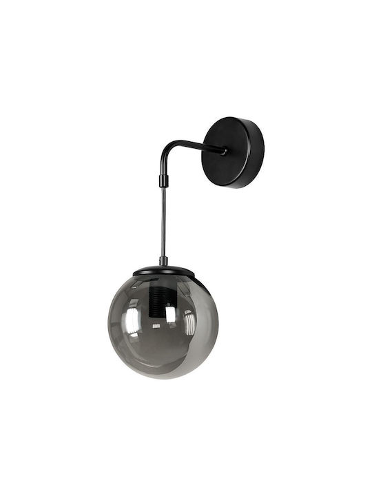 City Lux Modern Leuchte Wand mit Fassung E27 Schwarz