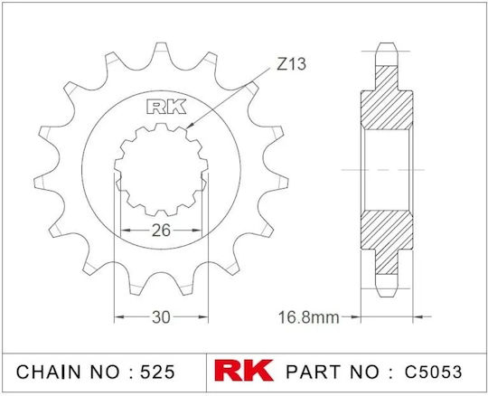 RK Front Sprocket for Honda Hornet