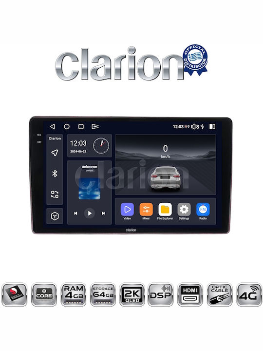 Clarion Ηχοσύστημα Αυτοκινήτου 2004-2011 (Bluetooth/USB/WiFi/GPS/Apple-Carplay/Android-Auto)