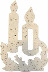 Siks Christmas Decoration Window Ornament Candles Multicolored Lights White
