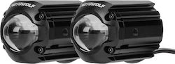 Motowolf Brontosaurus Mini Προβολακια Μηχανης Led 68w 12-90v Σετ