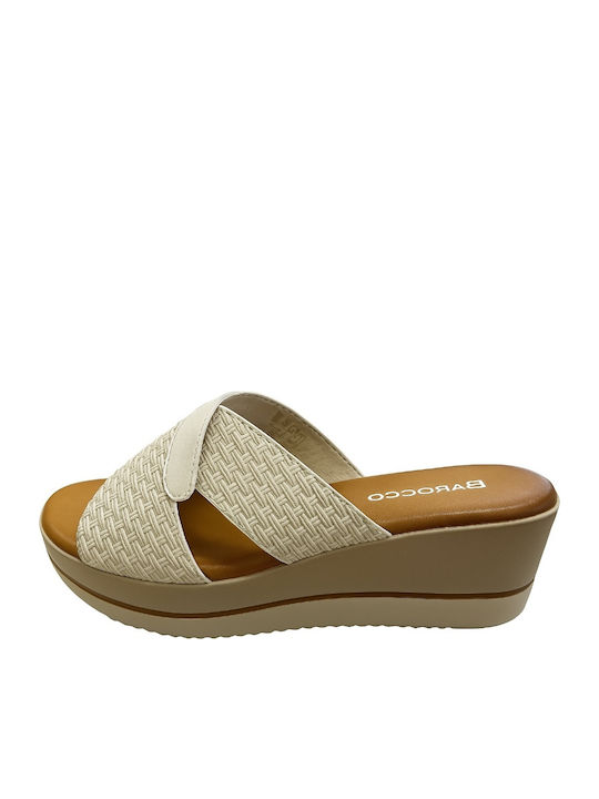 Women's Leather Platform Shoes White