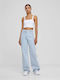 Small Signature Women's Jean Trousers Bleached Blue