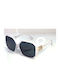 Woman's Fashion Women's Sunglasses with White Plastic Frame G-108