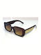 Woman's Fashion Women's Sunglasses with Brown Plastic Frame and Brown Gradient Lens G-99