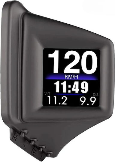Ψηφιακό Όργανο OBD2, Head Up Display, Ρολόι, Πυξίδα, Μπαρόμετρο, Ταχύμετρο, Θερμόμετρο και Χρονόμετρο Αυτοκινήτου για τοποθέτηση στην Κονσόλα