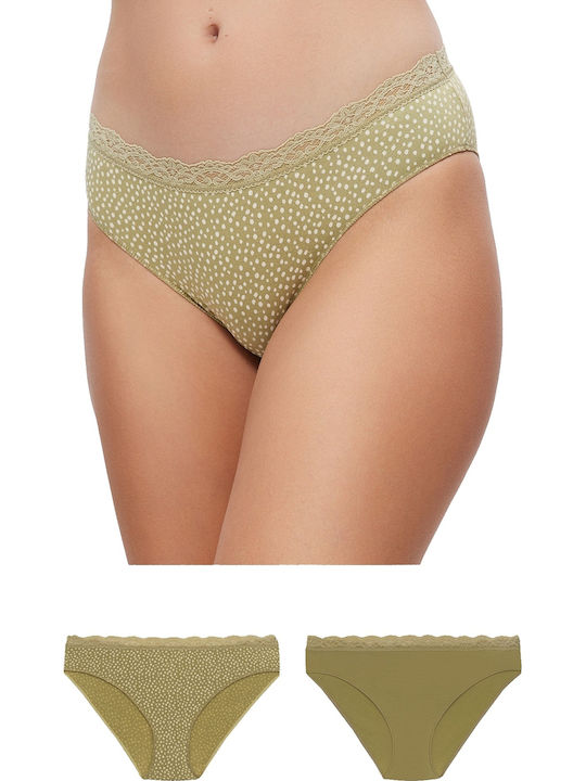 Minerva Femei Slip 2Pack Olive-cream