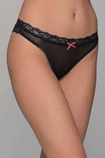 Milena by Paris Women's Sexy Lace Slip Black 007716-Black