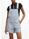 Damen Jumpsuit White-Blue