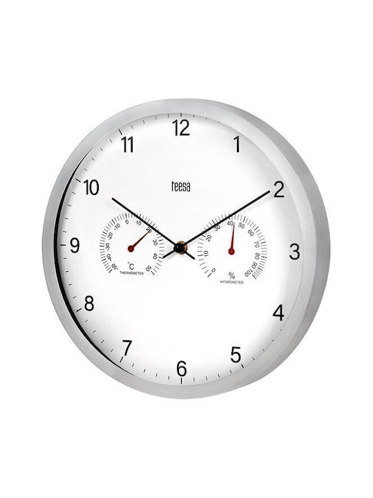 Teesa Wanduhr Glas Weiß Ø30cm