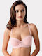 Ροζ Strapless Σουτιέν χωρίς Ενίσχυση με Μπανέλες