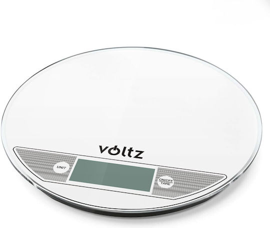 Voltz Ψηφιακή Ζυγαριά Κουζίνας έως 5kg Λευκή