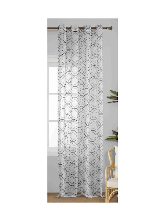 ForHome Κουρτίνα με Τρουκς Μαύρη 140x285εκ.