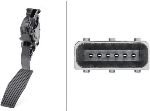 Hella Car Footrest Board Universal from Rubber Silver