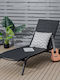 Deckchair Metallic with Wheels Pink 164.5x61x34cm.