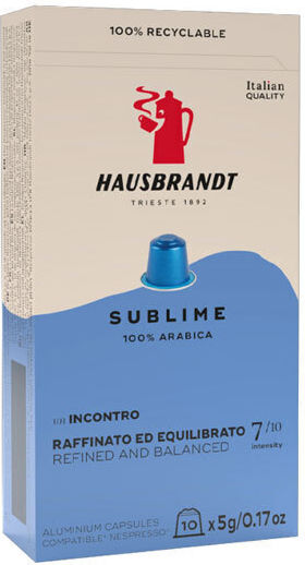 Hausbrandt Espresso Sublime Capsules Compatible with Nespresso Machine 10caps