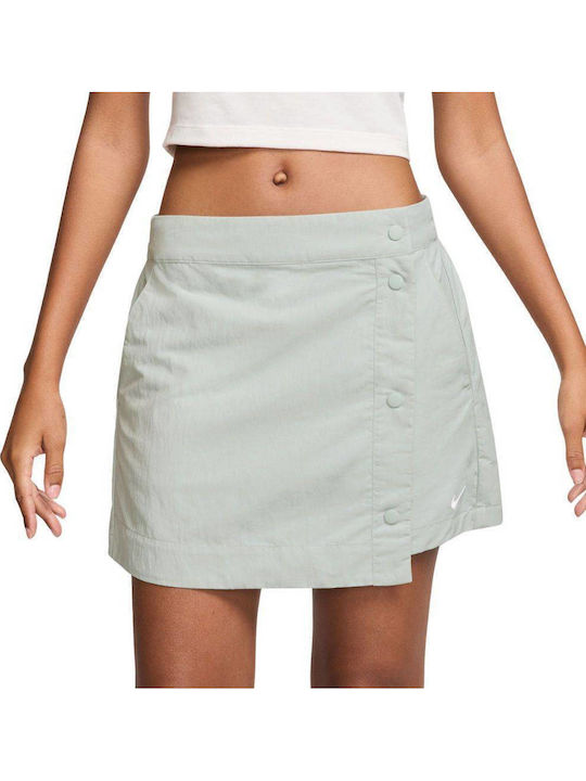 Hm6979-034 Nike Nsw Essentials Fustă-Pantalon Țesută Culoare Argintiu Deschis