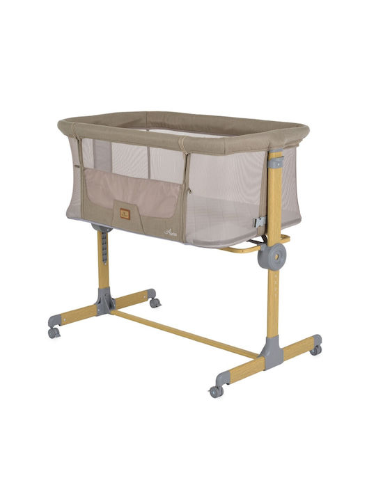 Cangaroo Cradle Aura with Side Opening and Wheels Beige