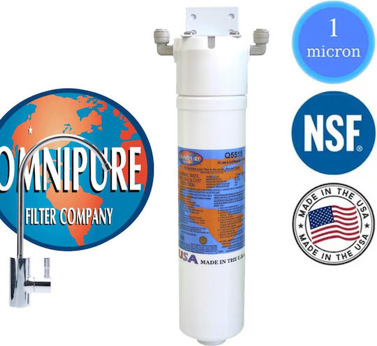 Omnipure Water Filtration System Single Under Sink with Faucet & Replacement Filter 57-0091 Omnipure Water Filtration System Single Under Sink with Faucet & Replacement Filter 57-0091