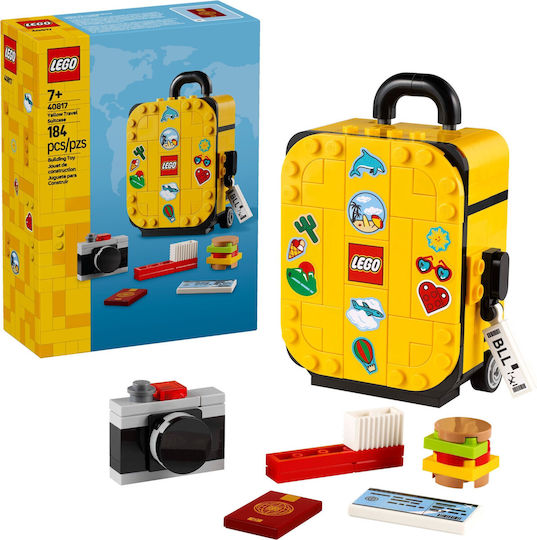 LEGO Yellow Building Blocks Travel Suitcase For 7+ Years 184 Pieces