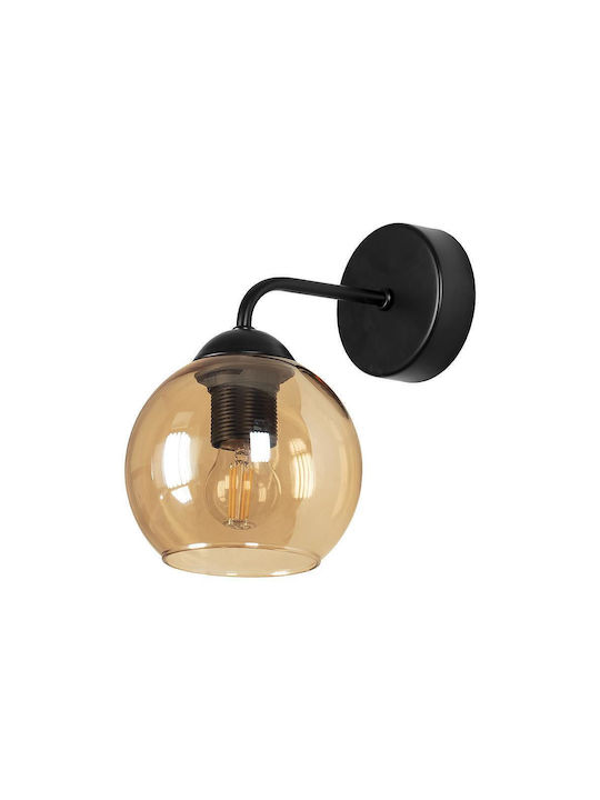 City Lux Modern Lamp Wall with Socket E27 Black