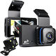 1296P Windshield Car DVR Set with Rear Camera, 3" Display