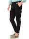Herrenhosen Cargo Elastisch Slim Fit Schwarz