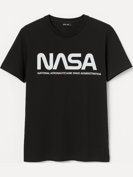 T-shirt Βαμβακερό Art24001-3 Μαύρο Μαυρο
