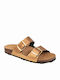 Leather Women's Flat Sandals Anatomic Bronze