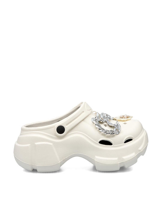 Exe Damen Clogs Weiß