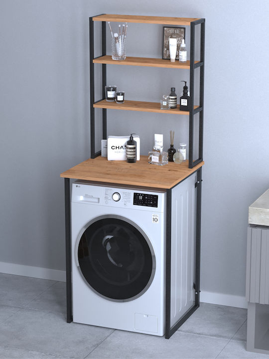Megapap Bobby Ραφιέρα Μπανιέρας Μεταλλική 67x60x178cm Μαύρη
