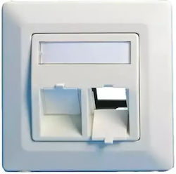 Lanview Wall Plate Angled 2 X Keystone Euro White