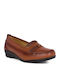 Lederne Damen Ballerinas in Tabac Braun Farbe