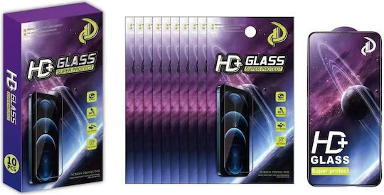 TelForceOne 9D 0.3mm Tempered Glass 10pcs Black (iPhone 17 Pro Max / iPhone 16 Pro Max)