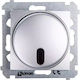 Kontakt-Simon Recessed Dimmer Switch Without Frame Classic Rotary in Silver Colour