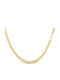 Drandakis Silver Chain Neck Gold-plated Thin Thickness 4mm and Length 55cm