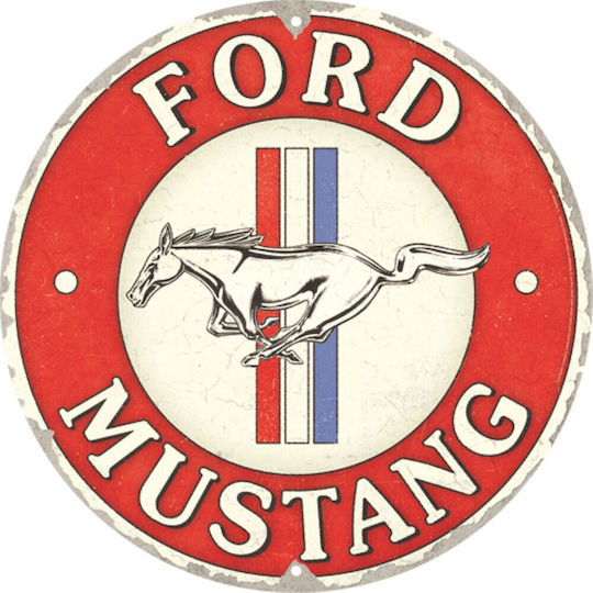 Wanddekoration Unterschrift aus Metall Ford Mustang 25102 4036113251028