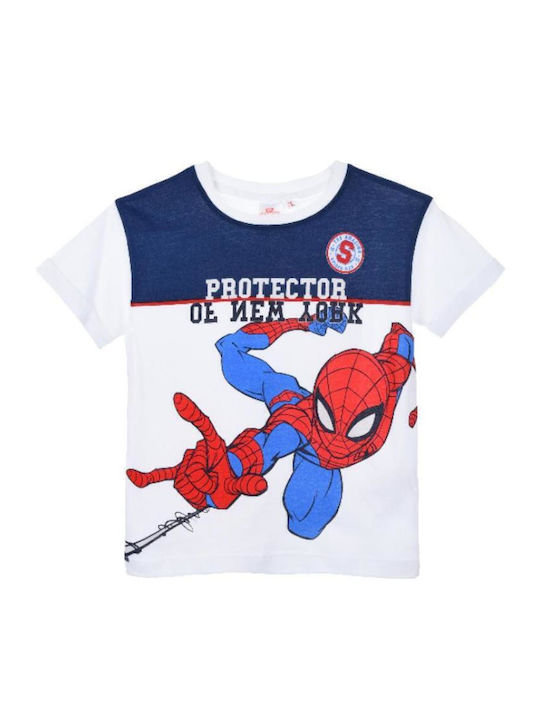 Superheroes Παιδική Μπλούζα Κοντομάνικη White