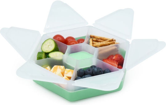 Melii Snackle Box Hexagon Plastic Kids' Food Container Green