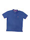 Polo Short Sleeve Blouse Purple - Blue