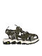 Kids' Sandals with Hoop & Loop Closure and Lights Green