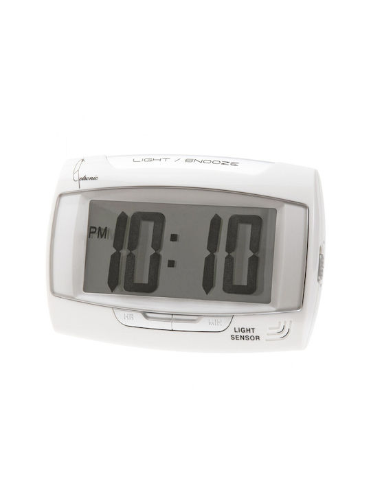 Tabletop Digital Clock with Alarm White 7d851c2caf7d