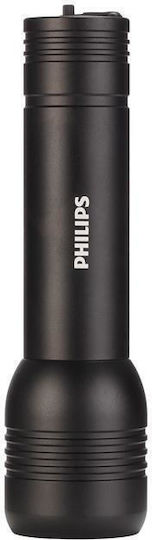 Philips Lumină de lucru și de sit, cu baterie Lanternă LED IPX4 cu Luminozitate Maximă 400lm Negru