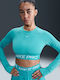 Damen Sport Bluse Langärmelig Dri-Fit Turquoise