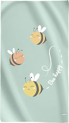 Saro Beach Towel Microfiber Bee Happy 90x160cm 64308
