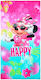 Authentisches Strandtuch Mädchen "Minnie Maus" 70x140
