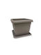 TnS Pot Plastic Light Grey 24x24x20cm.